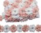 2" x 10 Yards Blush and White 3D Flower Rhinestone Organza Trim